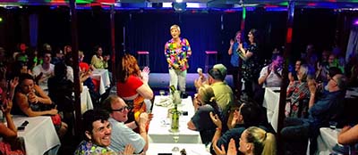 Bob Downe on Rhythmboat